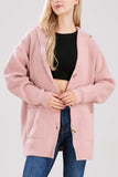 Chouyatou Women's Oversized Sailor Collar Button Cardigans Chunky Knit Long Sleeve Slouchy Sweaters Coat with Pockets
