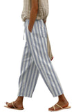 Chouyatou Women's Vintage Floral Print High Elastic Waist Wide Leg Capri Beach Palazzo Pants with Pockets