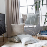VGAMEX Cotton Linen Decorative Throw Pillow Covers Rustic Lattice Embroidery Square Cushion Cover Pillowcase for Sofa Bedroom Couch