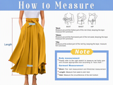 Chouyatou Women's Elegant High Waisted Side Slit Irregular Bohemian Maxi Skirt with Pockets