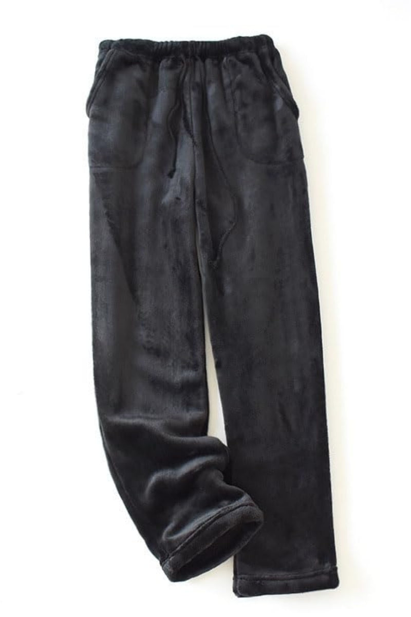 Chouyatou Womens Plaid Fluffy Pajama Pants Fuzzy Fleece Cozy Lounge Pants with Pockets Winter Warm Pj Bottoms