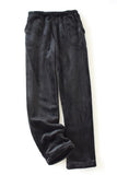 Chouyatou Womens Plaid Fluffy Pajama Pants Fuzzy Fleece Cozy Lounge Pants with Pockets Winter Warm Pj Bottoms