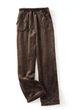 Chouyatou Womens Plaid Fluffy Pajama Pants Fuzzy Fleece Cozy Lounge Pants with Pockets Winter Warm Pj Bottoms