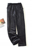 Chouyatou Womens Plaid Fluffy Pajama Pants Fuzzy Fleece Cozy Lounge Pants with Pockets Winter Warm Pj Bottoms