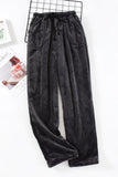 Chouyatou Womens Plaid Fluffy Pajama Pants Fuzzy Fleece Cozy Lounge Pants with Pockets Winter Warm Pj Bottoms