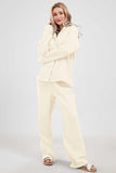 Chouyatou Womens Pajama Sets Cotton Pj Set Cute Heart Print Long Sleeve Button Down Shirt With Long Pants