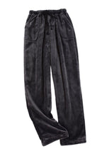 Chouyatou Womens Plaid Fluffy Pajama Pants Fuzzy Fleece Cozy Lounge Pants with Pockets Winter Warm Pj Bottoms