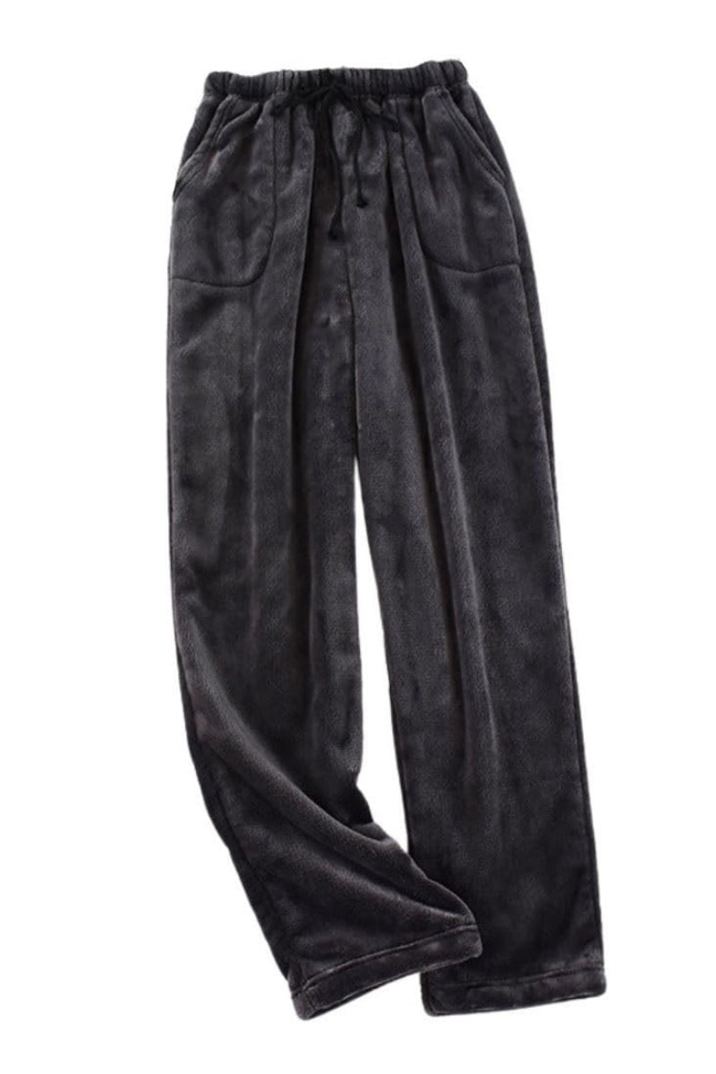Chouyatou Womens Plaid Fluffy Pajama Pants Fuzzy Fleece Cozy Lounge Pants with Pockets Winter Warm Pj Bottoms