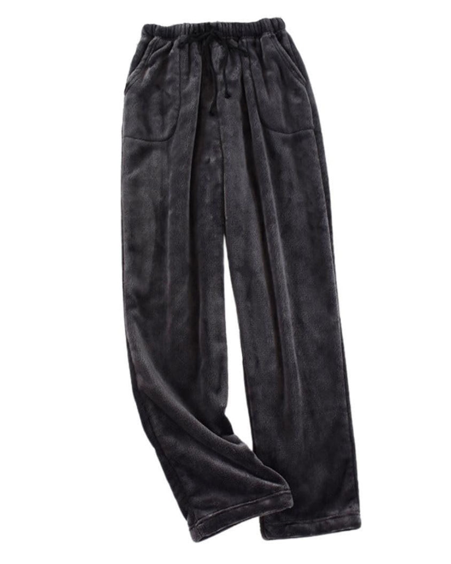 Chouyatou Womens Plaid Fluffy Pajama Pants Fuzzy Fleece Cozy Lounge Pants with Pockets Winter Warm Pj Bottoms