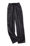 Chouyatou Womens Plaid Fluffy Pajama Pants Fuzzy Fleece Cozy Lounge Pants with Pockets Winter Warm Pj Bottoms