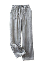 Chouyatou Womens Plaid Fluffy Pajama Pants Fuzzy Fleece Cozy Lounge Pants with Pockets Winter Warm Pj Bottoms