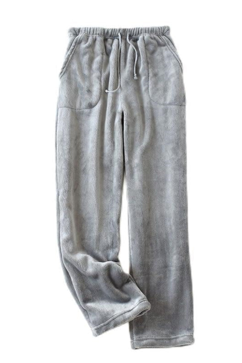 Chouyatou Womens Plaid Fluffy Pajama Pants Fuzzy Fleece Cozy Lounge Pants with Pockets Winter Warm Pj Bottoms