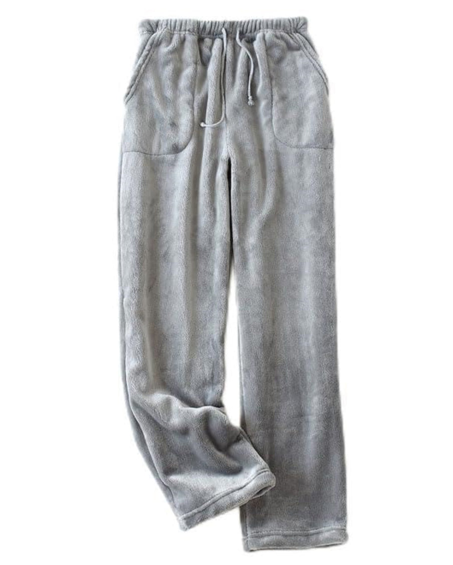 Chouyatou Womens Plaid Fluffy Pajama Pants Fuzzy Fleece Cozy Lounge Pants with Pockets Winter Warm Pj Bottoms