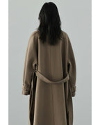Chouyatou Women's Winter Hidden Single Breasted Wool Coat Raglan Sleeve Business Long Wool Overcoat