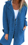 Chouyatou Women Long Cardigan Notched Collar Button Down Loose Fit Knit Blazer Sweater Jacket