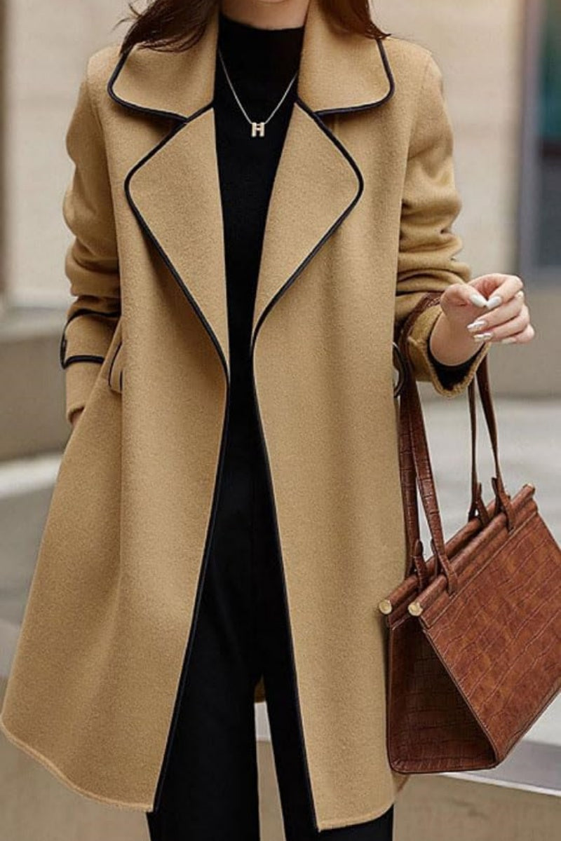 Oazifestiv White Longline Blazer Oazifestiv Plus Size Trench Coats