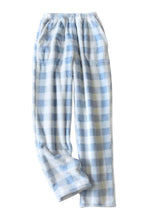 Chouyatou Womens Plaid Fluffy Pajama Pants Fuzzy Fleece Cozy Lounge Pants with Pockets Winter Warm Pj Bottoms