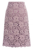 Chouyatou Women's Elegant Floral Lace Knee Length Pencil Skirt