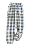 Chouyatou Womens Plaid Fluffy Pajama Pants Fuzzy Fleece Cozy Lounge Pants with Pockets Winter Warm Pj Bottoms