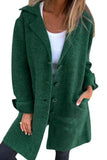 Chouyatou Women Long Cardigan Notched Collar Button Down Loose Fit Knit Blazer Sweater Jacket