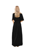 Chouyatou Women's Summer Off Shoulder Ruffle Cotton Dress Short Sleeve Mid Rise Beach Boho Long Maxi Dress