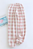 Chouyatou Womens Plaid Fluffy Pajama Pants Fuzzy Fleece Cozy Lounge Pants with Pockets Winter Warm Pj Bottoms