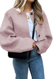 Chouyatou Women Cropped Wool Blend Pea Coat Short Jacket Peacoat Long Sleeve Button Down Crop Jacket