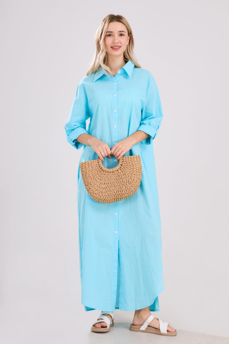 Chouyatou Summer Dresses for Women 2025 Casual Loose Split Long Sleeve – CHOUYATOU Chouyatou Summer Dresses for Women 2025 Casual Loose Split Long Sleeve – CHOUYATOU