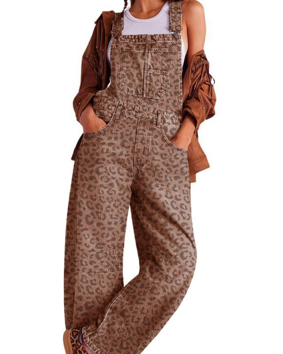 Chouyatou Women Y2k Baggy Barrel Jeans Overalls Wide Leg Denim Pants Bib Overalls Jumpsuit Boyfriend Patchwork Jeans