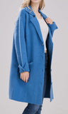 Chouyatou Women Long Cardigan Notched Collar Button Down Loose Fit Knit Blazer Sweater Jacket