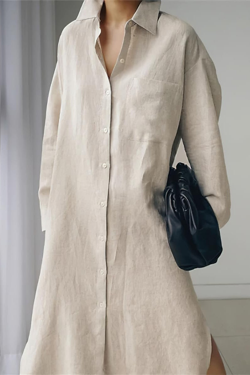 Chouyatou Women's Spring Button Down Cotton Shirt Dress Summer Flowy S CHOUYATOU Chouyatou Women's Spring Button Down Cotton Shirt Dress Summer Flowy S CHOUYATOU
