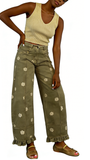 CHOUYATOU Barrel Jeans Women 2026 Floral Print Wide Leg Jeans Y2k Patchwork Baggy Boyfriend Denim Pants