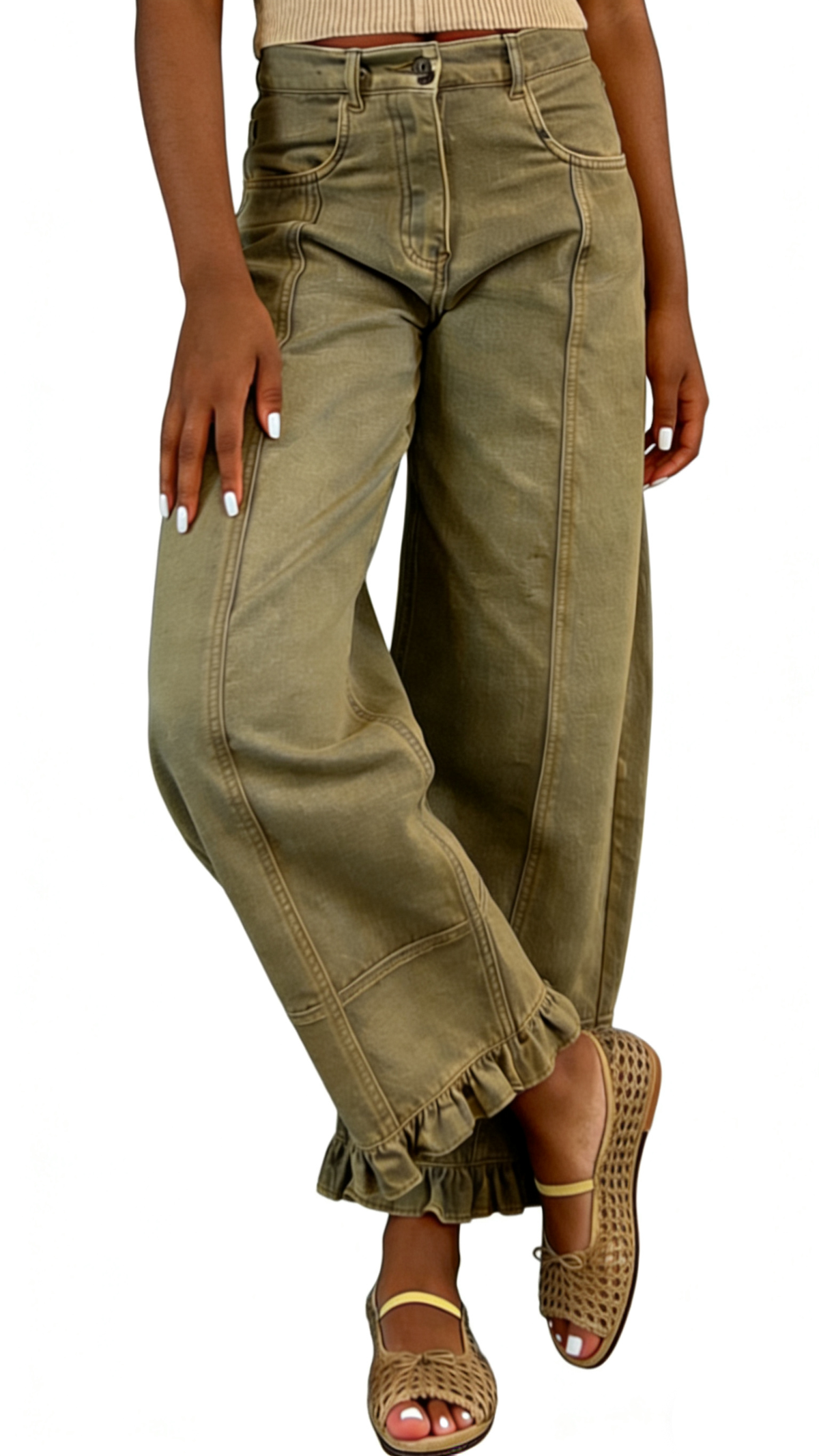Chouyatou Barrel Jeans Women Floral Print Wide Leg Jeans Y2k Patchwork Baggy Boyfriend Denim Pants