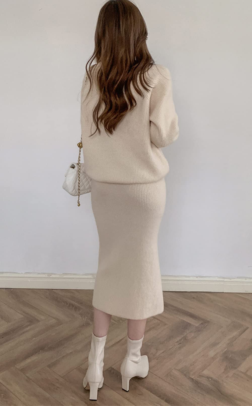 Two piece sweater and skirt set discount