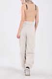 Chouyatou Women's Fuzzy Fleece Wide Leg Pants Elastic Waist Knit Pants Casual Comfy Lounge Trousers with Pockets
