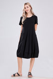 Chouyatou Women Summer Short Sleeve T-Shirt Dress Casual Loose Fit Crewneck Midi Dresses for Women