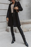 Chouyatou Women's Winter Wool Coat Shawl Collar Business Casual One Button Midi Long Pea Coat