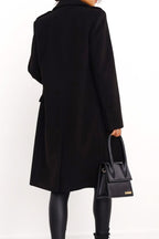 Chouyatou Women's Winter Jacket Double-Breasted Wool Blend Warm Long Trench Coat