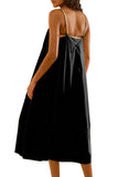 Chouyatou Womens Summer Dresses Sleeveless Spaghetti Strap Lounge Dress Flowy A-Line Midi Dress