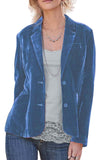 Chouyatou Womens Velvet Blazer Jacket Casual Notched Collar Long Sleeve Open Front Suit Jacket Work Outfits
