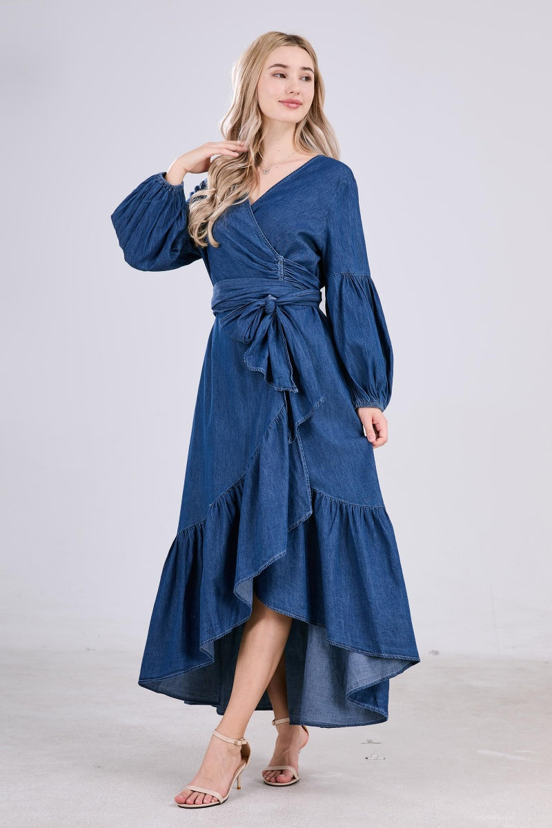 long sleeve maxi denim dress for women Sexyshine Women's Denim Dress Lapel Button Down Long Sleeve A Line Jeans Maxi Dress Plus Size Denim Shirt Dress with Pockets (31331BE,XS) Blue at Amazon Women's Clothing store