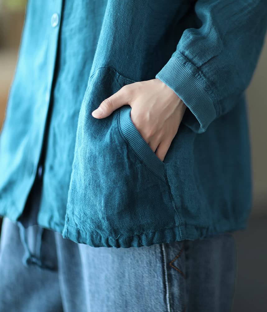chouyatou Women's Spring Long Sleeve Denim Jean Shirts Button Down