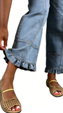 CHOUYATOU Barrel Jeans Women 2026 Floral Print Wide Leg Jeans Y2k Patchwork Baggy Boyfriend Denim Pants