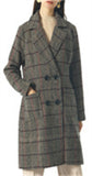 Chouyatou Women Elegant Notched Collar Double Breasted Wool Blend Over Coat