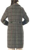 Chouyatou Women Elegant Notched Collar Double Breasted Wool Blend Over Coat