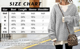 Chouyatou Women's Winter Chunky V Neck Long Sleeve Loose Cable Knit Sweater Pullover
