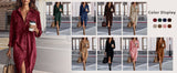 Chouyatou Women's Fall Corduroy Button Down Shirt Dress Casual Lapel a Line Pleated Tunic Shift Midi Long Dress