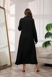 Chouyatou Women's Casual Button Down Maxi Shirt Dress Long Sleeve Button Up Tunic Long Dress