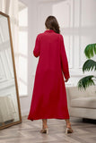 Chouyatou Women's Casual Button Down Maxi Shirt Dress Long Sleeve Button Up Tunic Long Dress