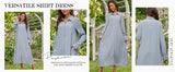 Chouyatou Women's Casual Button Down Maxi Shirt Dress Long Sleeve Button Up Tunic Long Dress